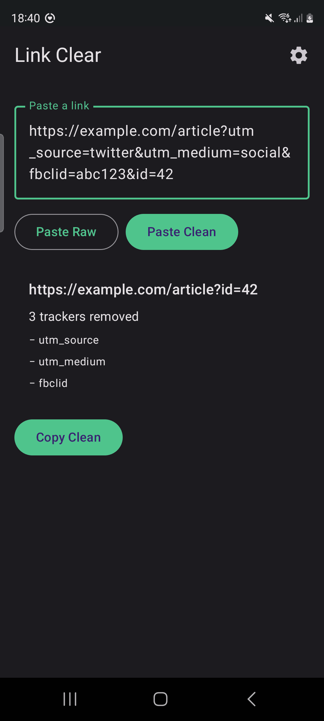 Link Clear screenshot 1