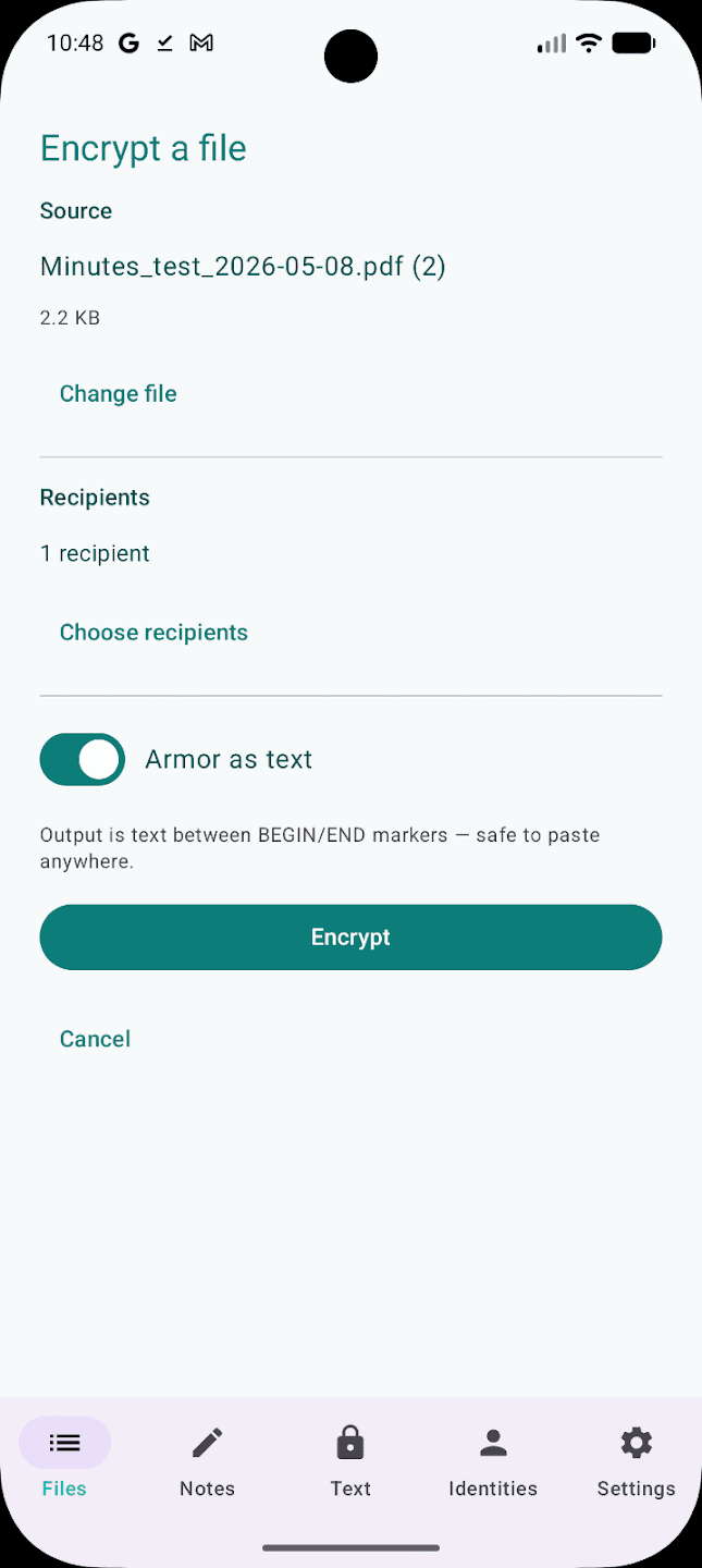 AgePony: Encrypt & Sign screenshot 3