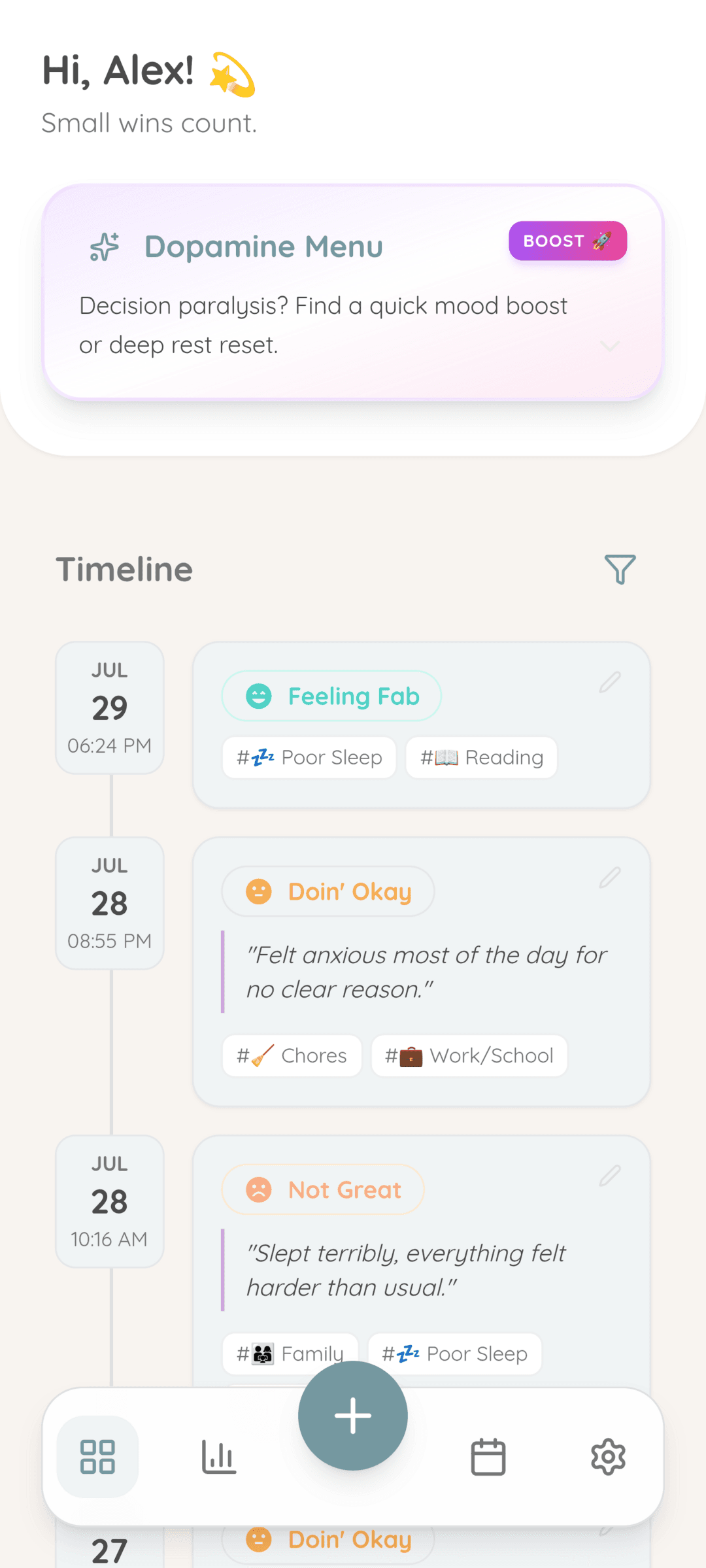 Vibecheck: Private Mood Tracker screenshot 2