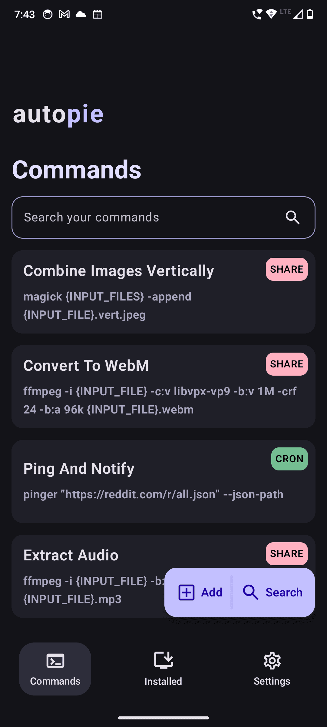 AutoPie screenshot 1