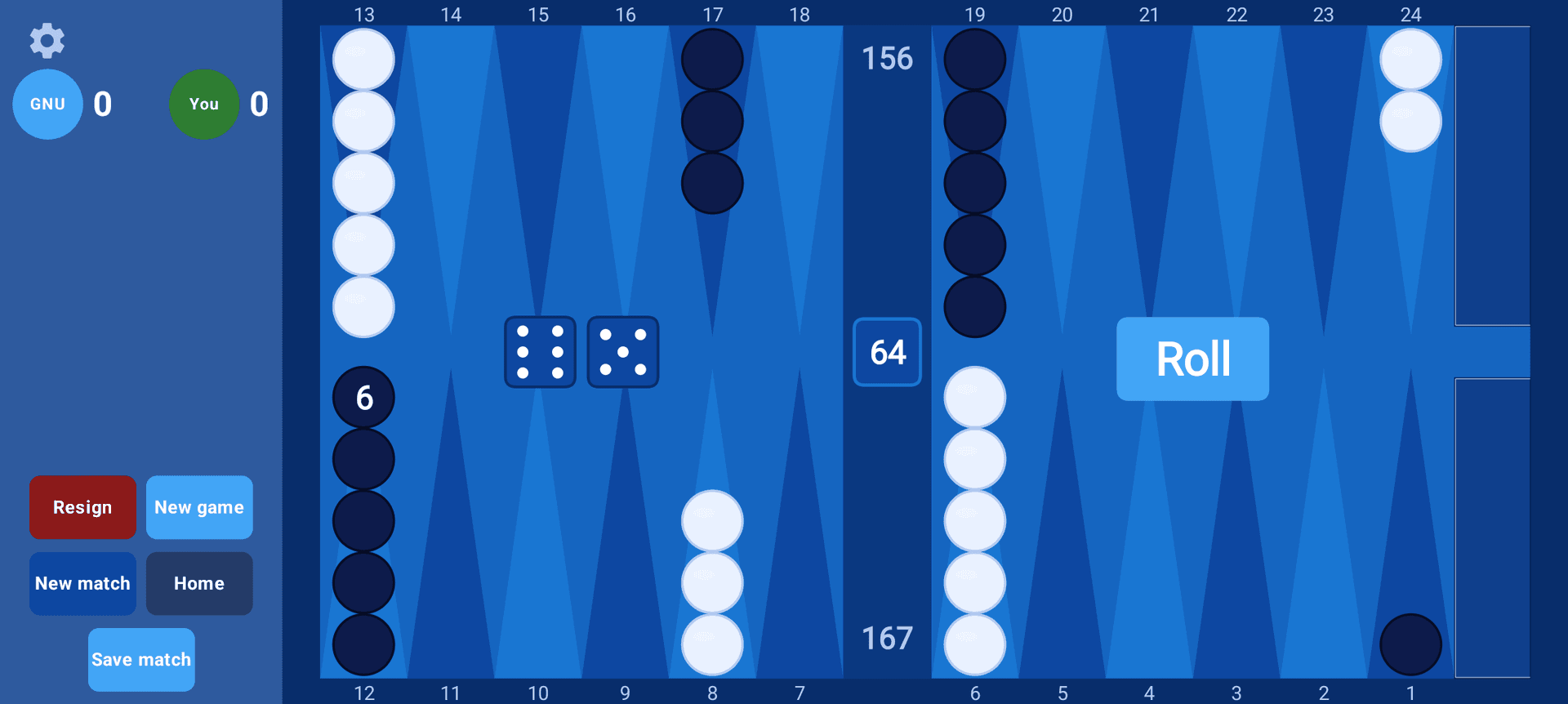 CBG -- Clavierhaus BackGammon screenshot 4