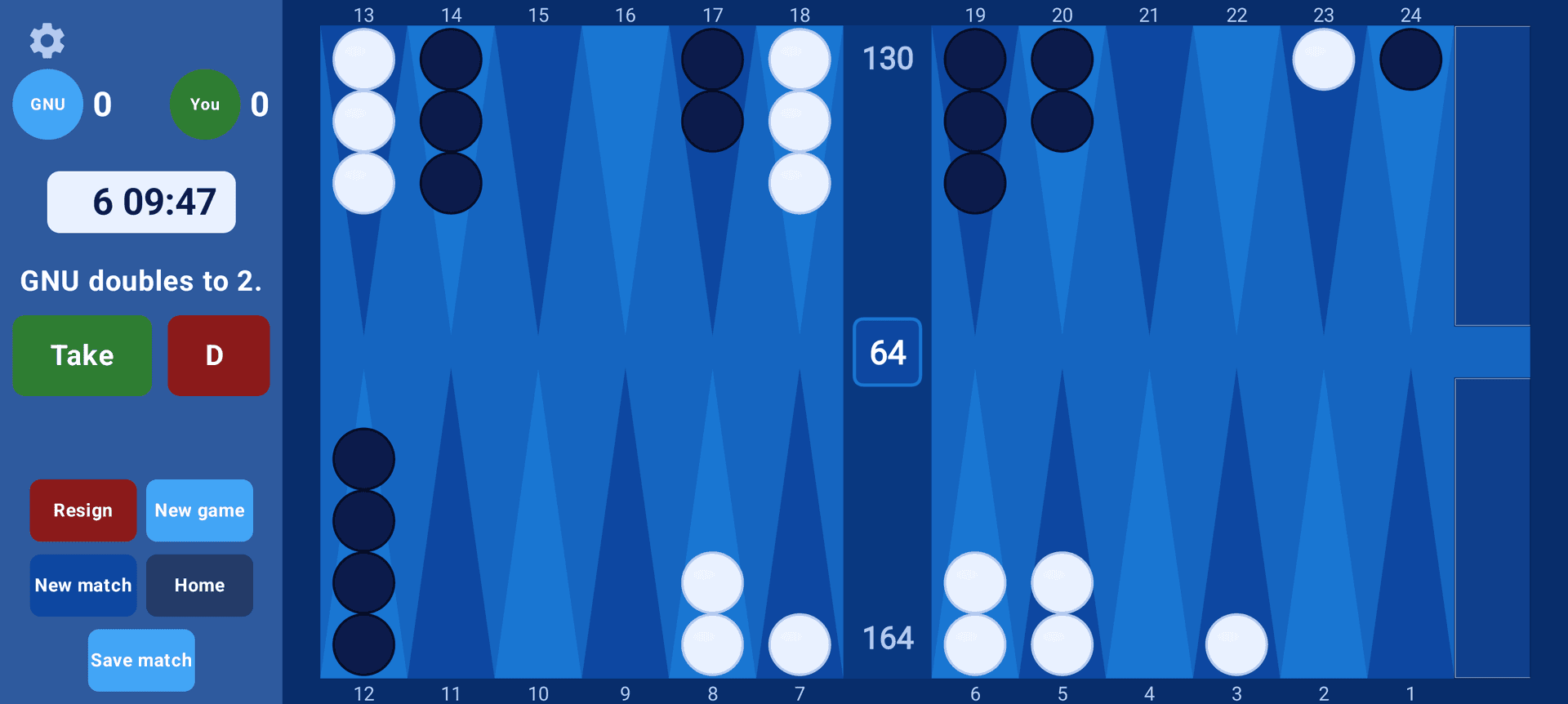 CBG -- Clavierhaus BackGammon screenshot 7