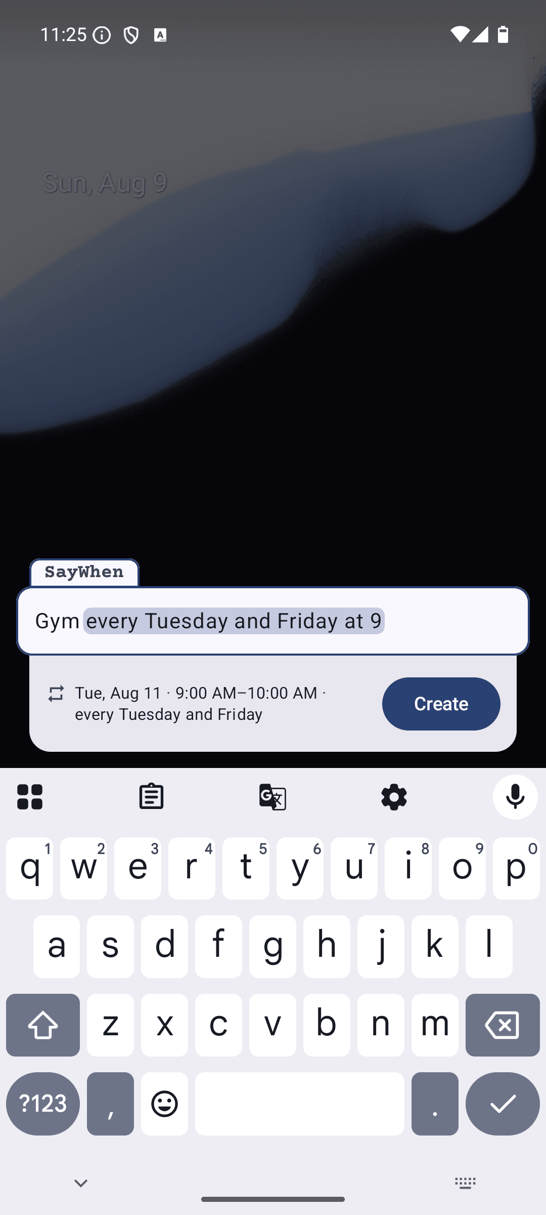 SayWhen screenshot 1
