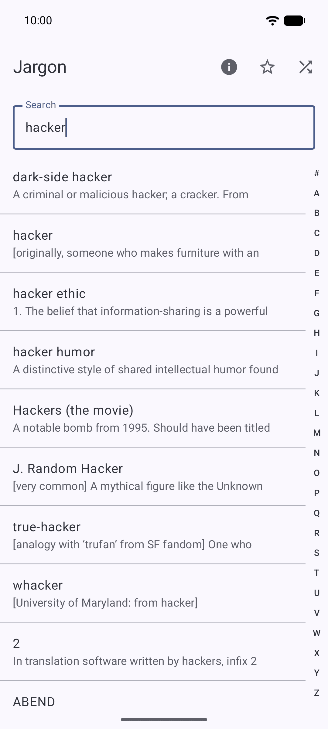 Jargon screenshot 2