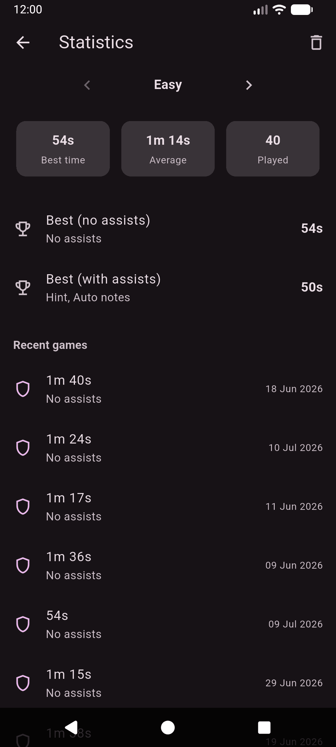 Sudoku screenshot 4