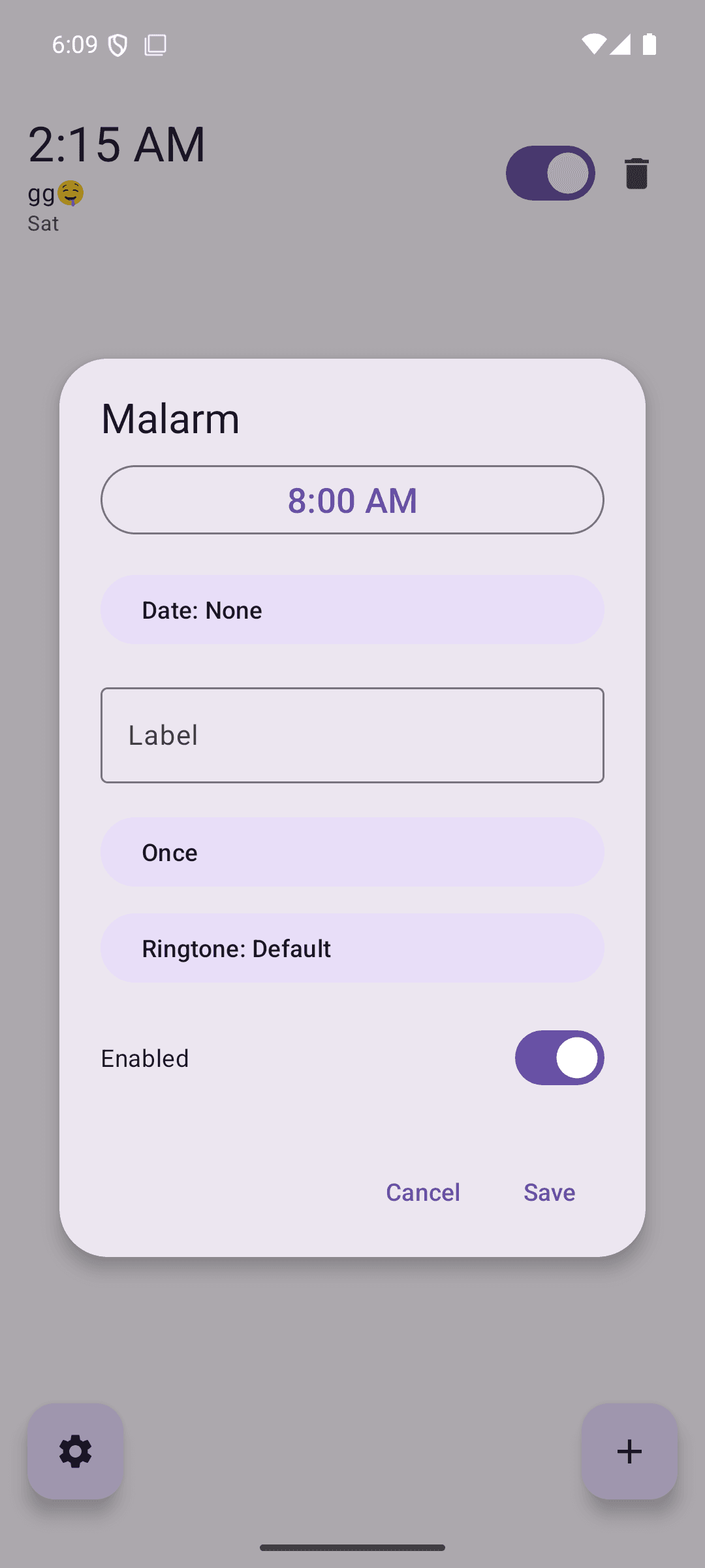 Malarm screenshot 2