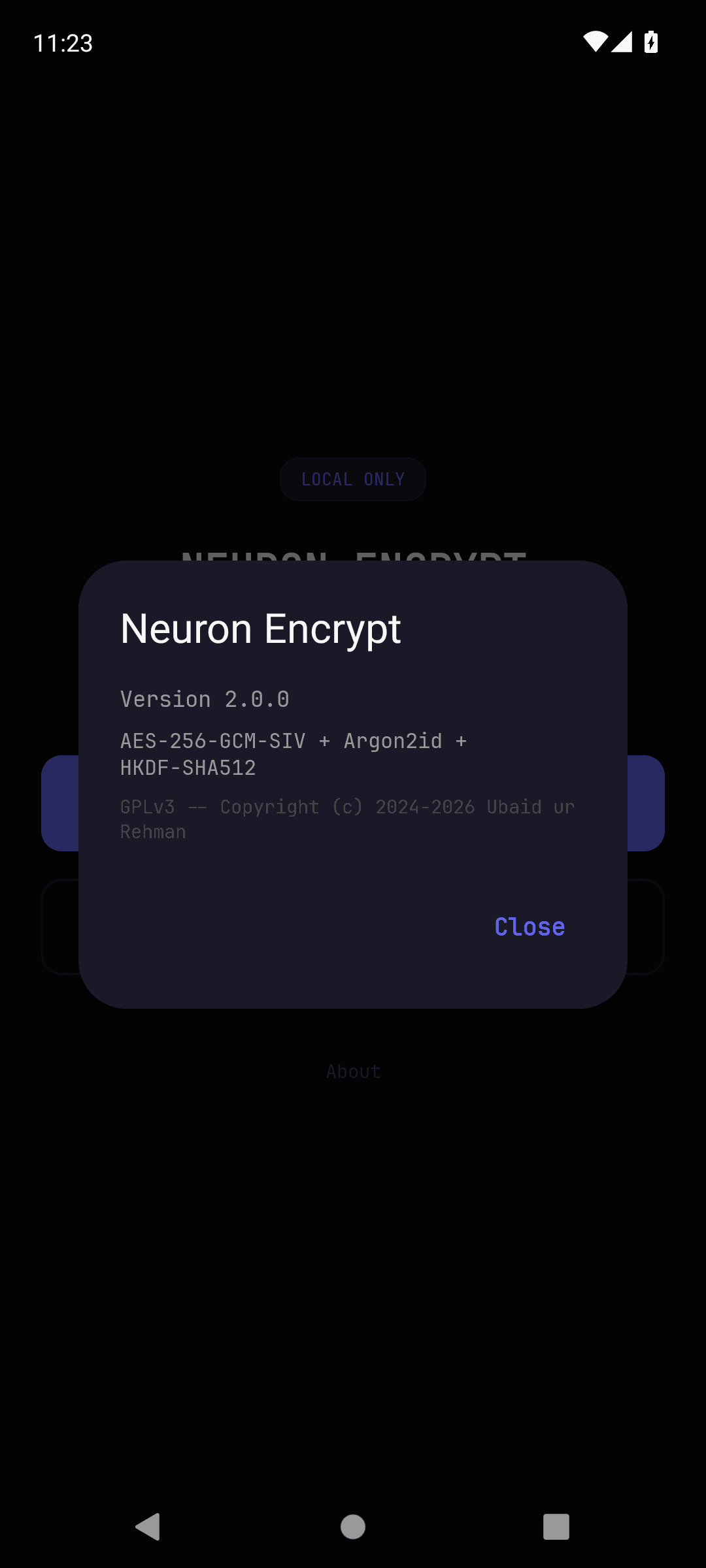 Neuron Encrypt screenshot 4