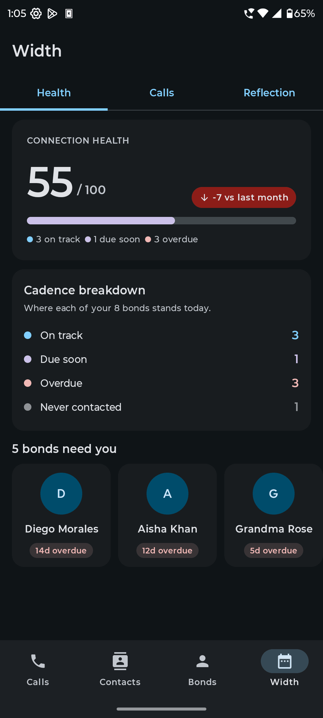 Bondwidth screenshot 2