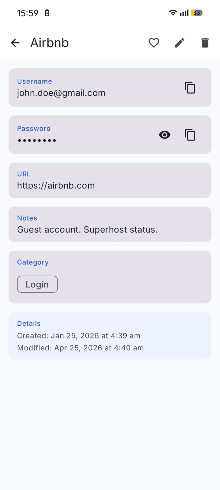 1Key Password Manager screenshot 3