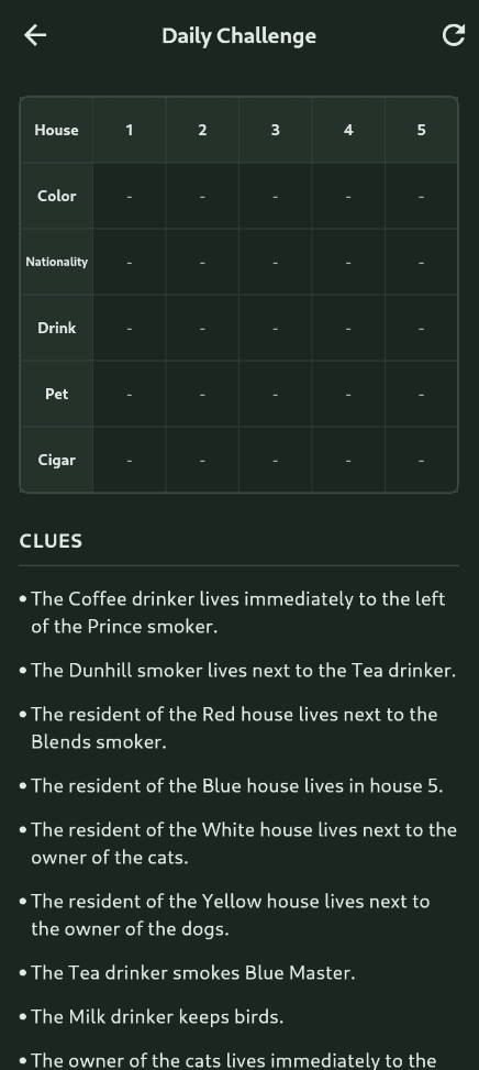 Einstein's Riddle screenshot 3