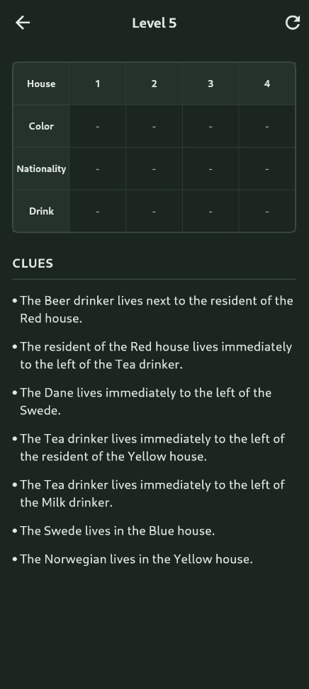 Einstein's Riddle screenshot 4