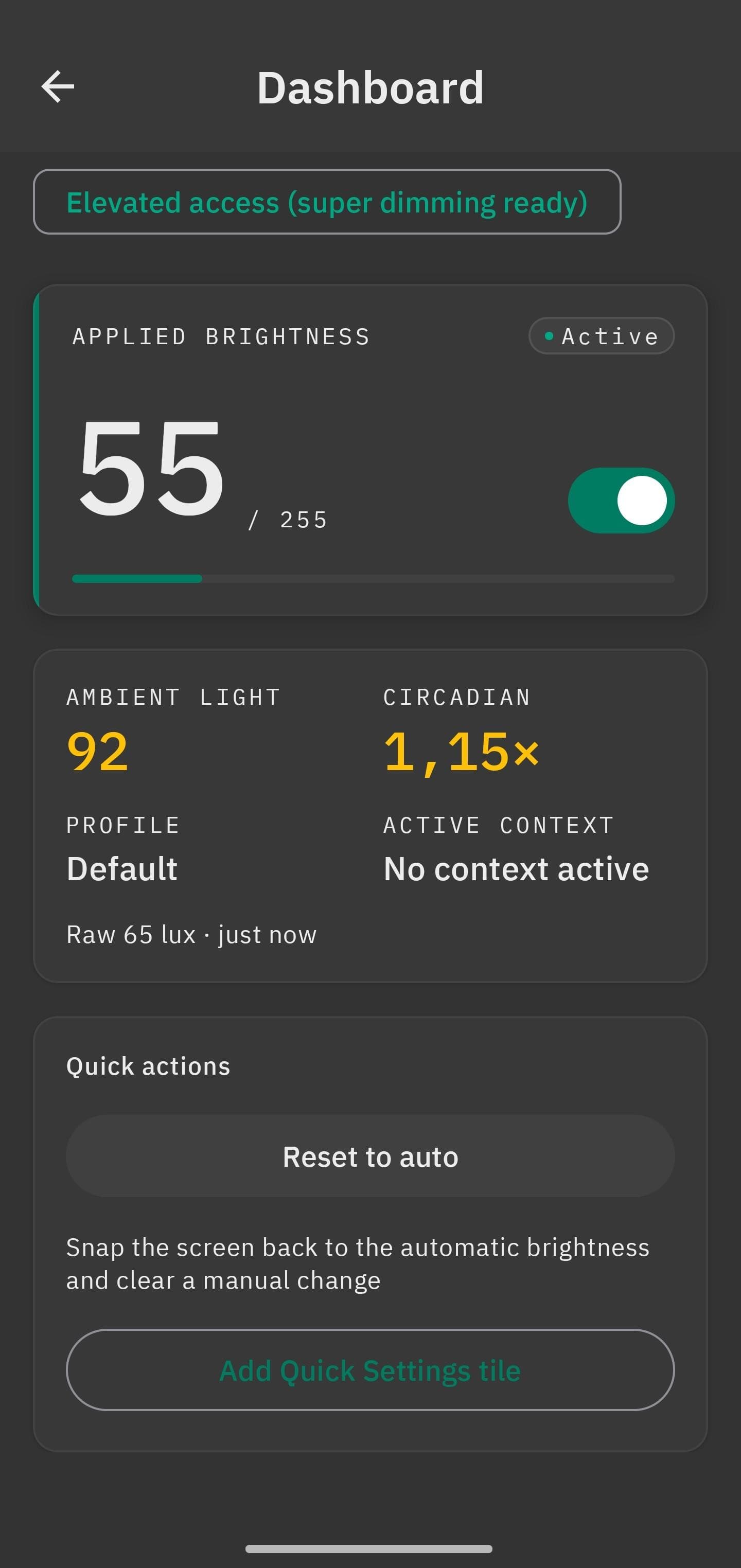 Tideo Auto Brightness screenshot 1