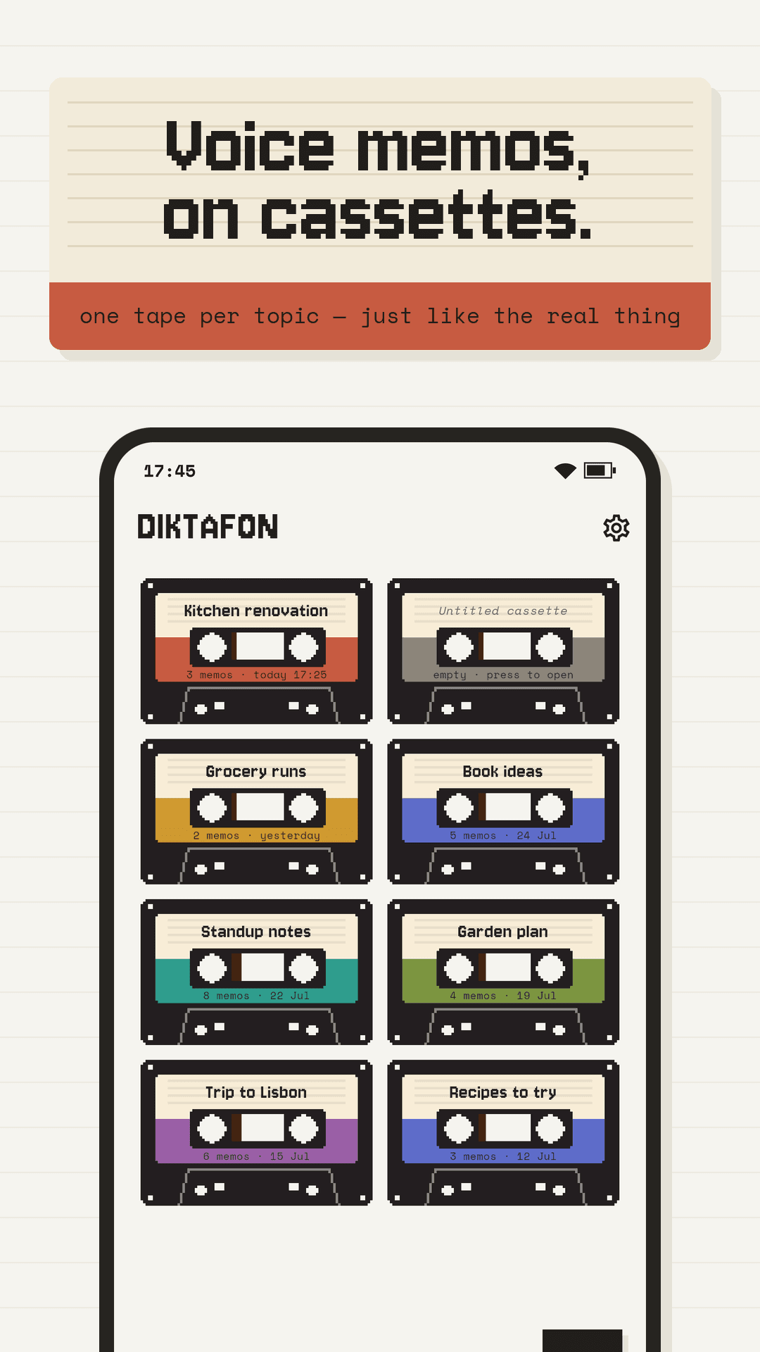Diktafon: Voice Memos on Tape screenshot 2