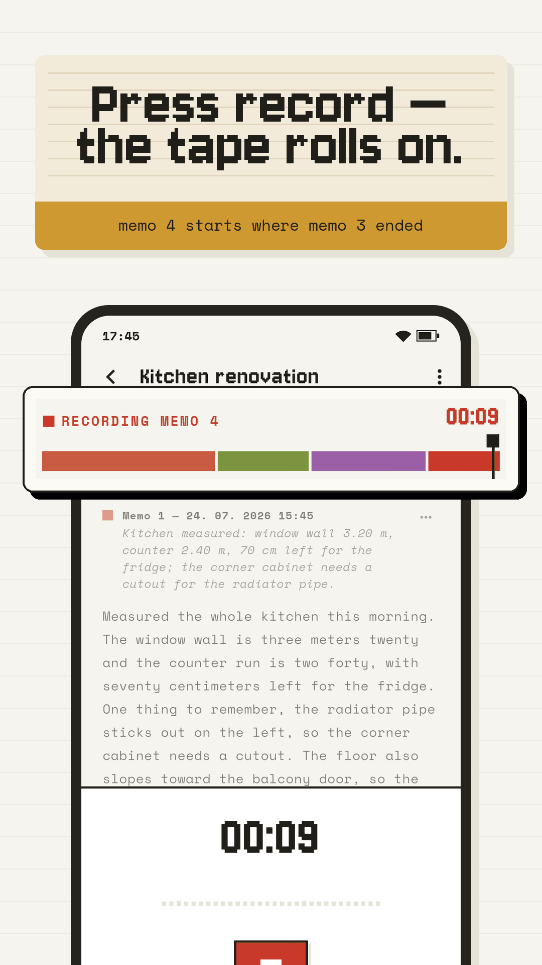 Diktafon: Voice Memos on Tape screenshot 4