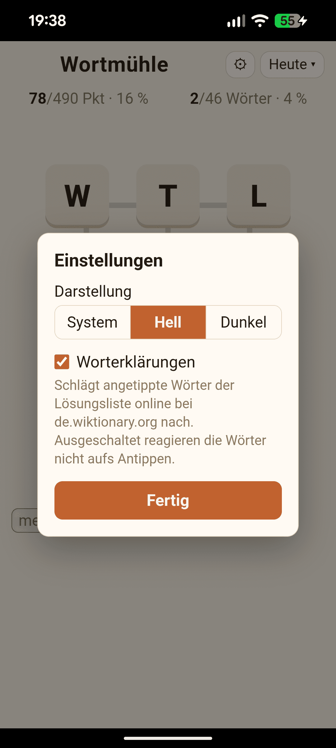 Wortmühle screenshot 4