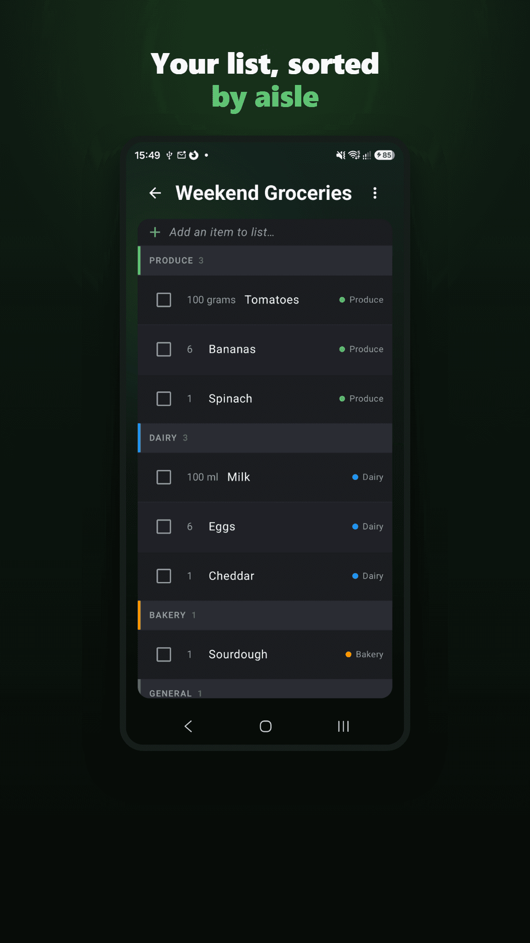 Shopping List for Nextcloud screenshot 1