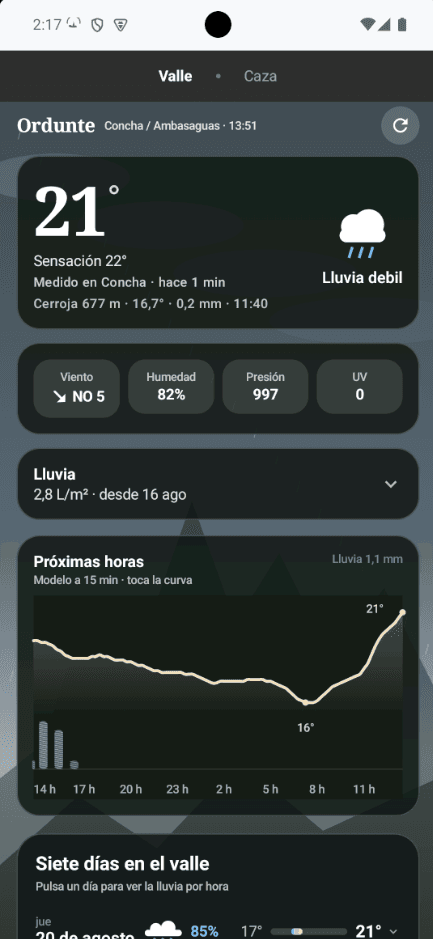 Ordunte: Karrantza valley weather screenshot 1