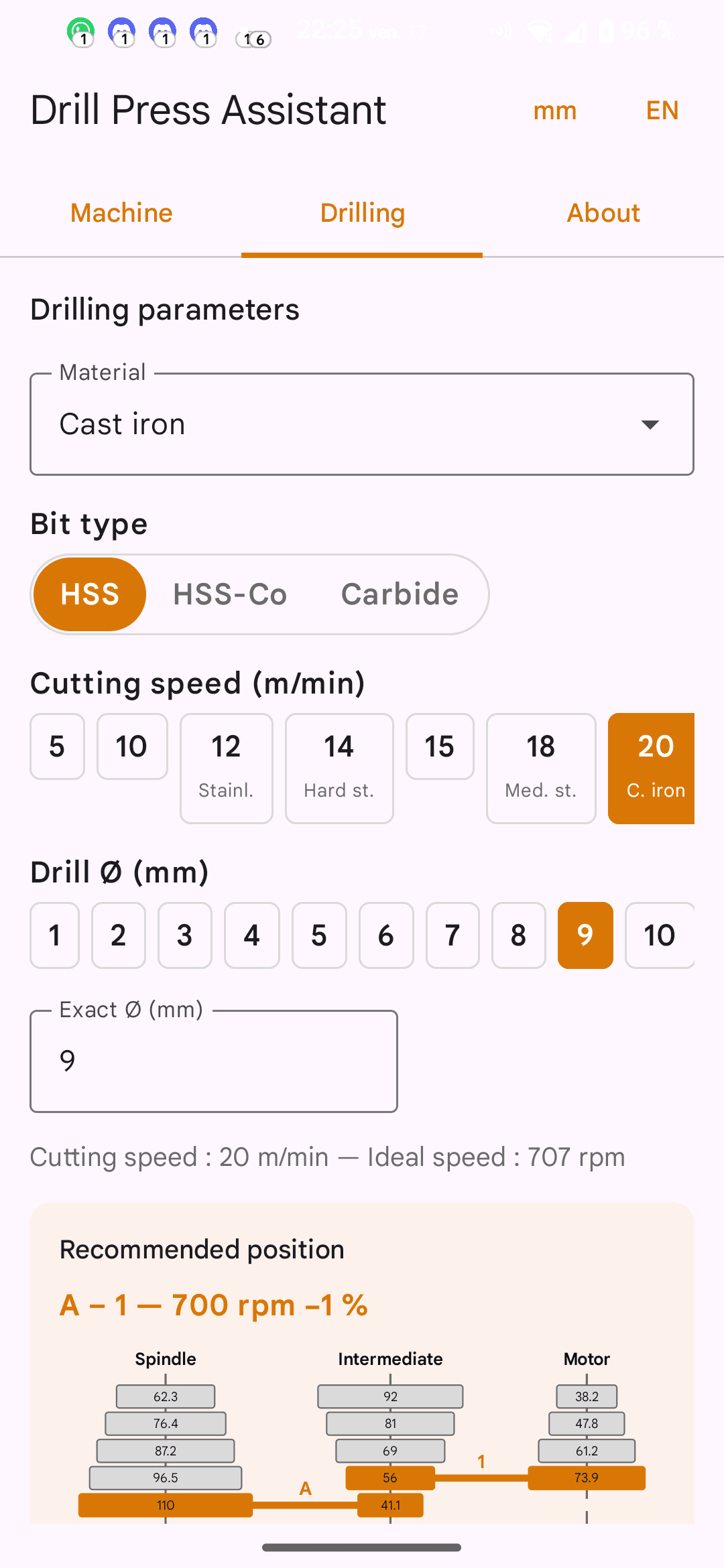 Drill Press Assistant screenshot 2