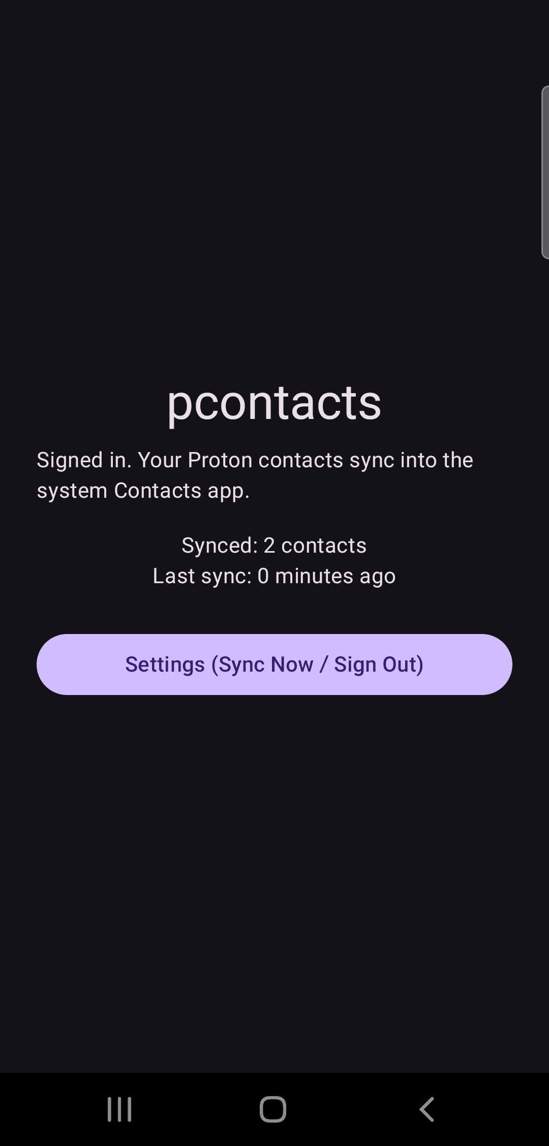 pcontacts screenshot 1