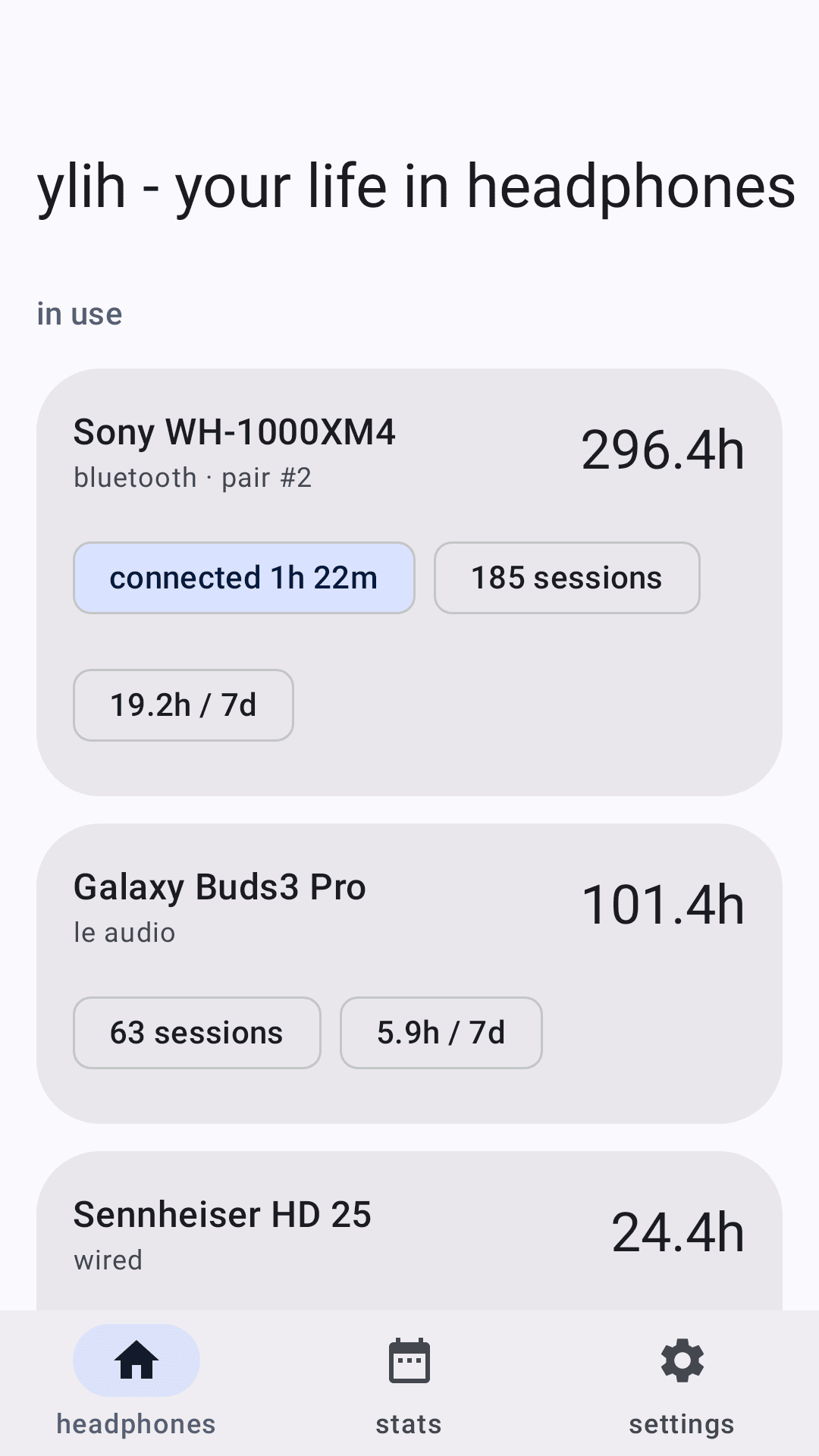 ylih - your life in headphones screenshot 1