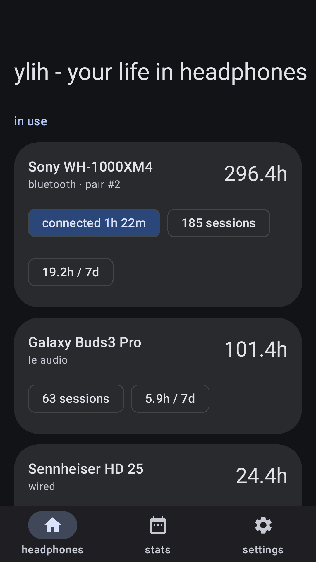 ylih - your life in headphones screenshot 5