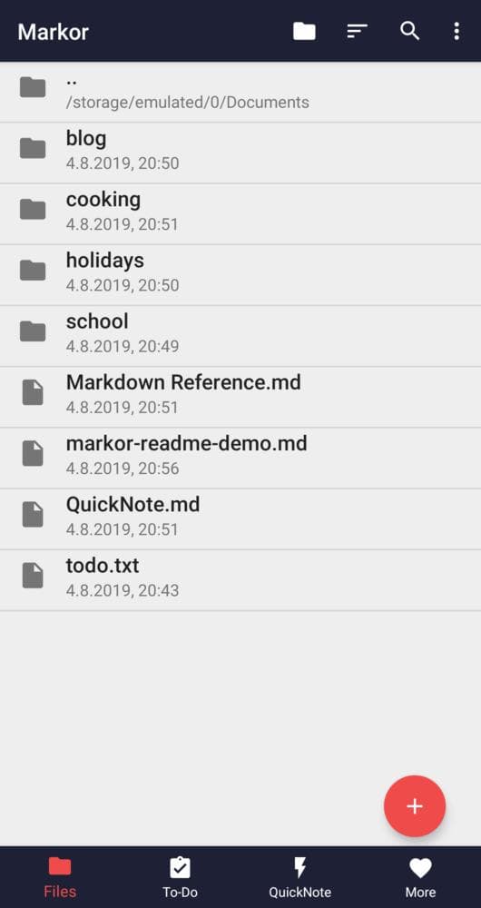 Markor screenshot 1