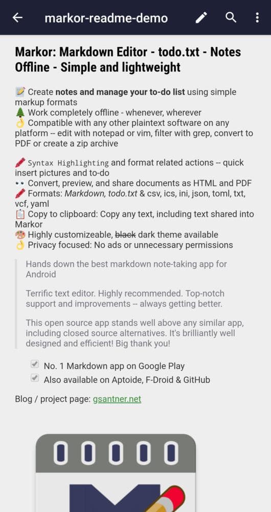 Markor screenshot 4