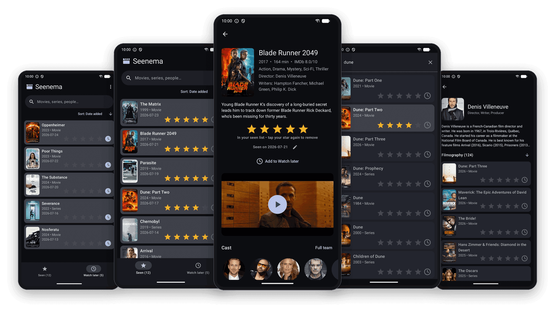 Seenema: Movie Tracker screenshot 1