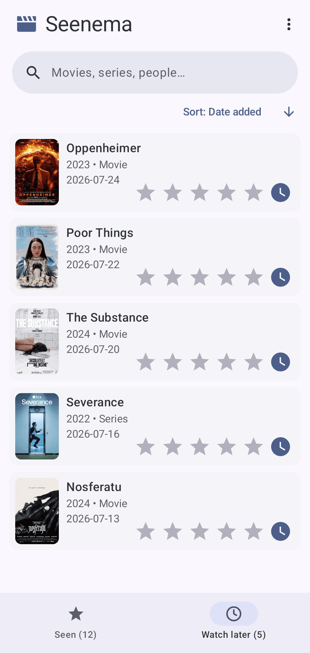 Seenema: Movie Tracker screenshot 4